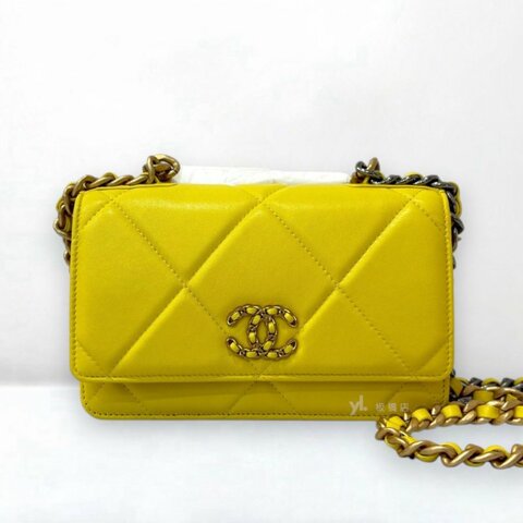 S5345-CHANEL繽紛黃羊皮19系列下蓋WOC