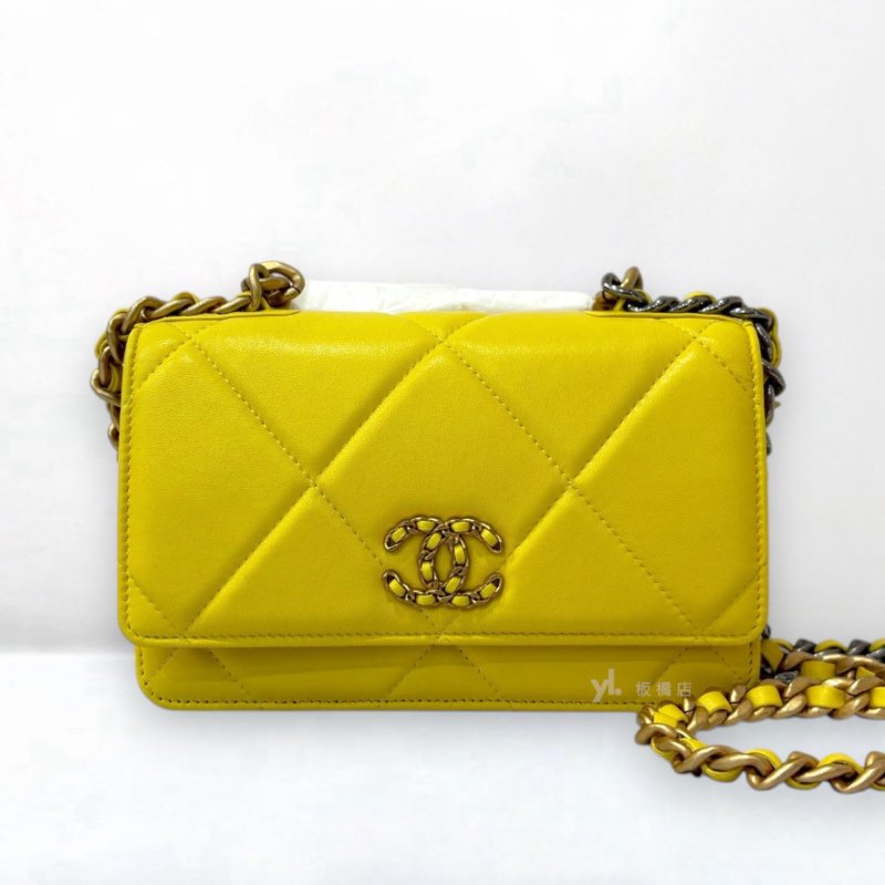 S5345-CHANEL繽紛黃羊皮19系列下蓋WOC-0