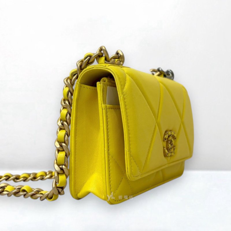 S5345-CHANEL繽紛黃羊皮19系列下蓋WOC-1