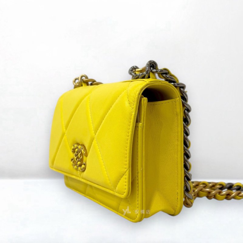 S5345-CHANEL繽紛黃羊皮19系列下蓋WOC-2