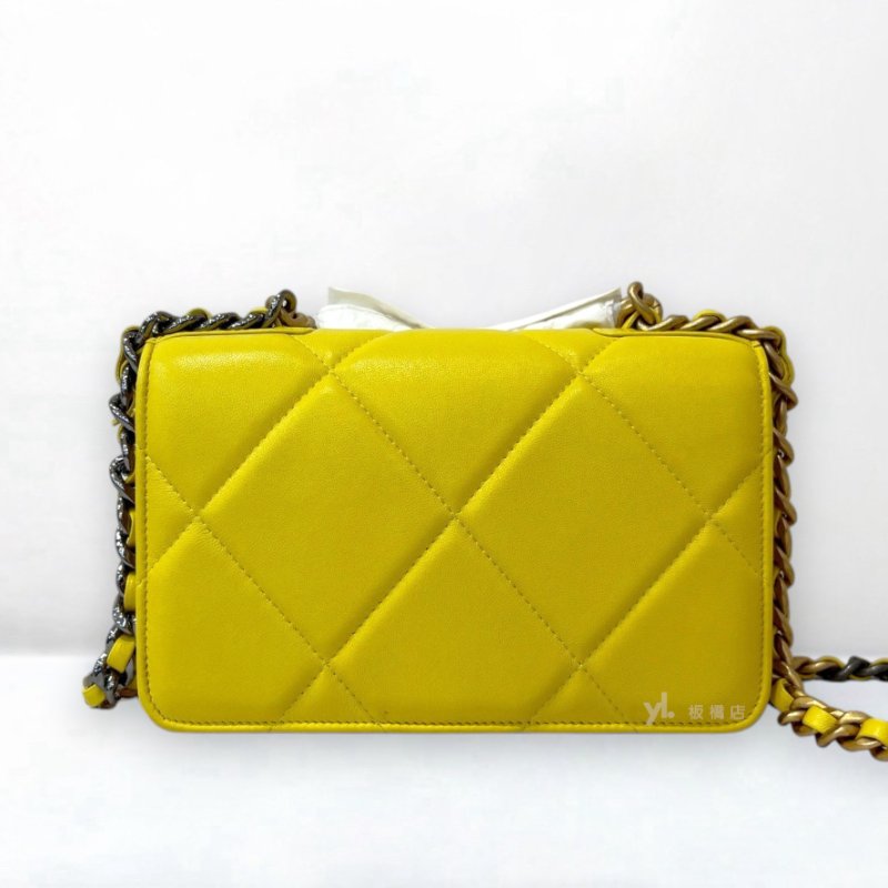 S5345-CHANEL繽紛黃羊皮19系列下蓋WOC-3