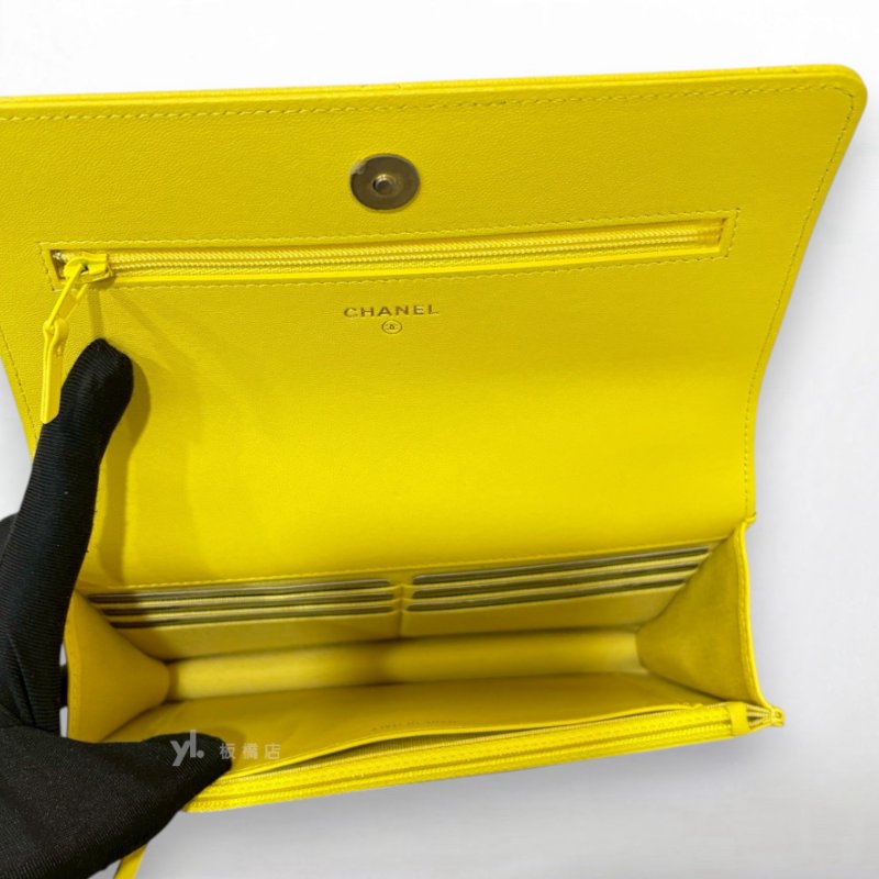 S5345-CHANEL繽紛黃羊皮19系列下蓋WOC-5