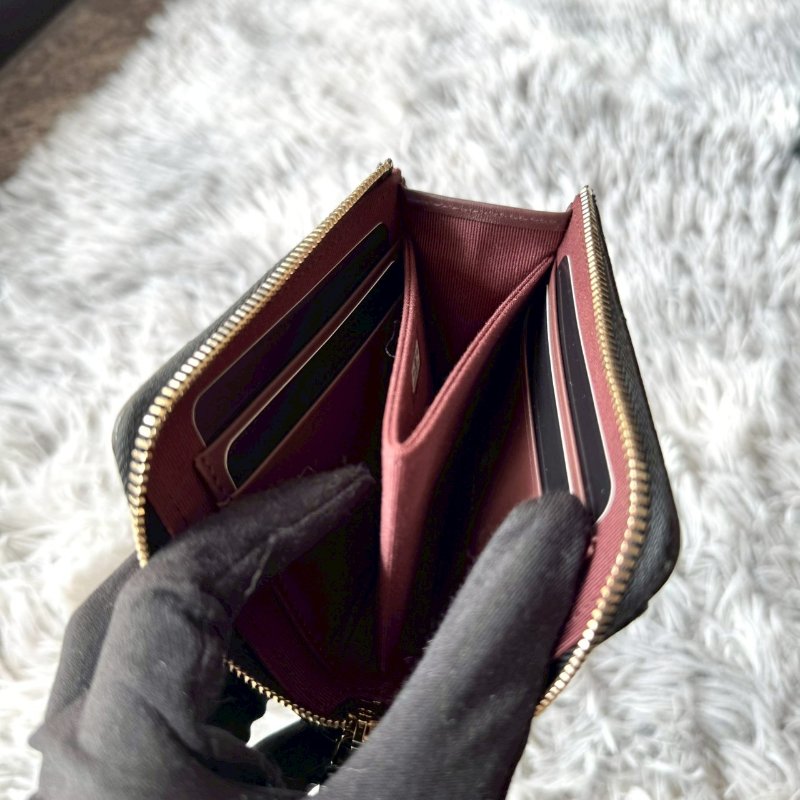 全新 CHANEL L 型拉鍊 經典 魚子醬 小牛皮 零錢包 卡包 現貨-5