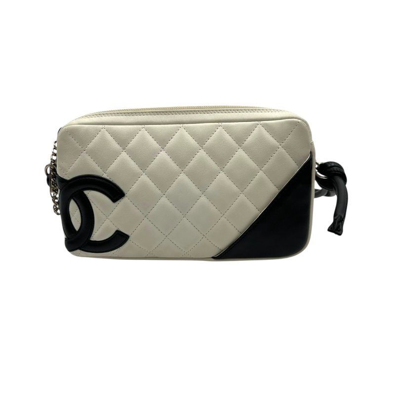 【美收精品】CHANEL 真皮小袋手提包白色黑色 C-270【隔月月中將轉賣至日本 上架期限30天】-0