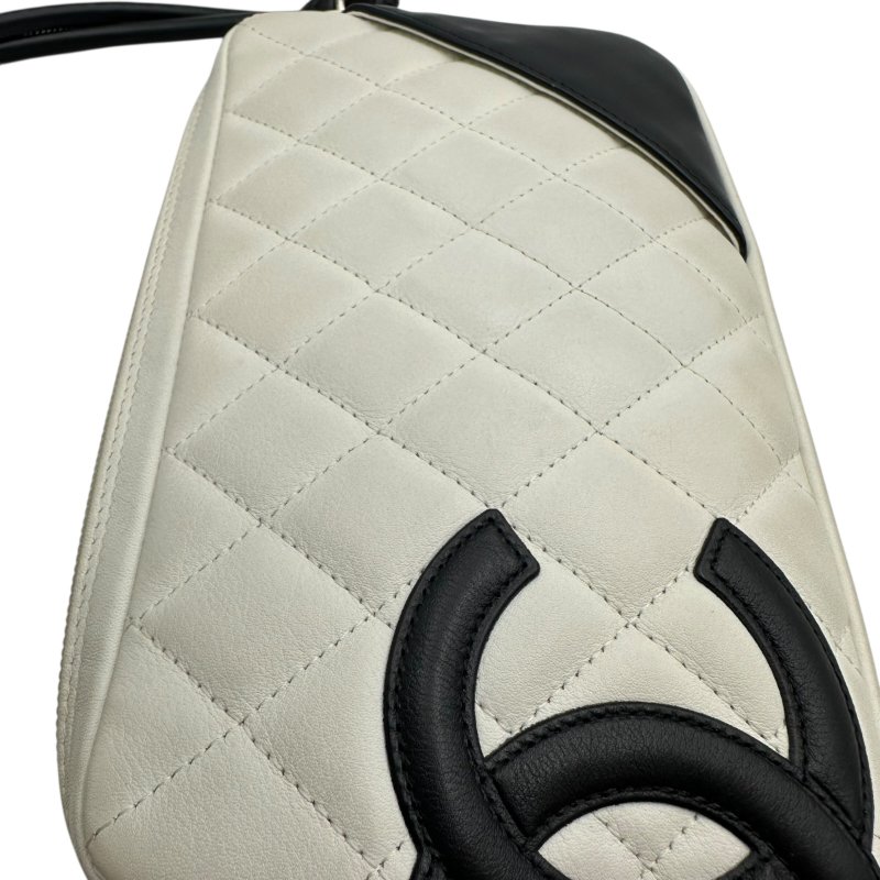 【美收精品】CHANEL 真皮小袋手提包白色黑色 C-270【隔月月中將轉賣至日本 上架期限30天】-7