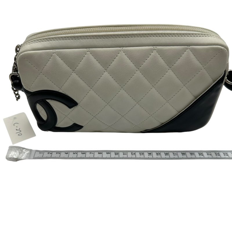 【美收精品】CHANEL 真皮小袋手提包白色黑色 C-270【隔月月中將轉賣至日本 上架期限30天】-10