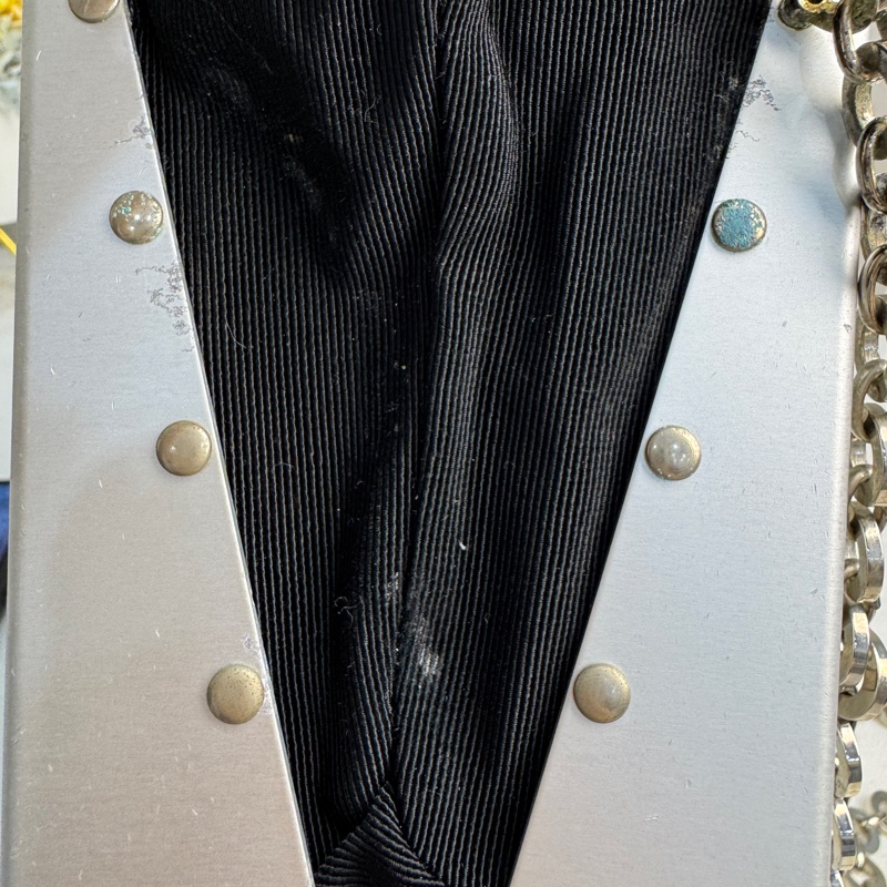 Ferragamo Gancini AU-21 6717 銀色鋁製單肩包-17