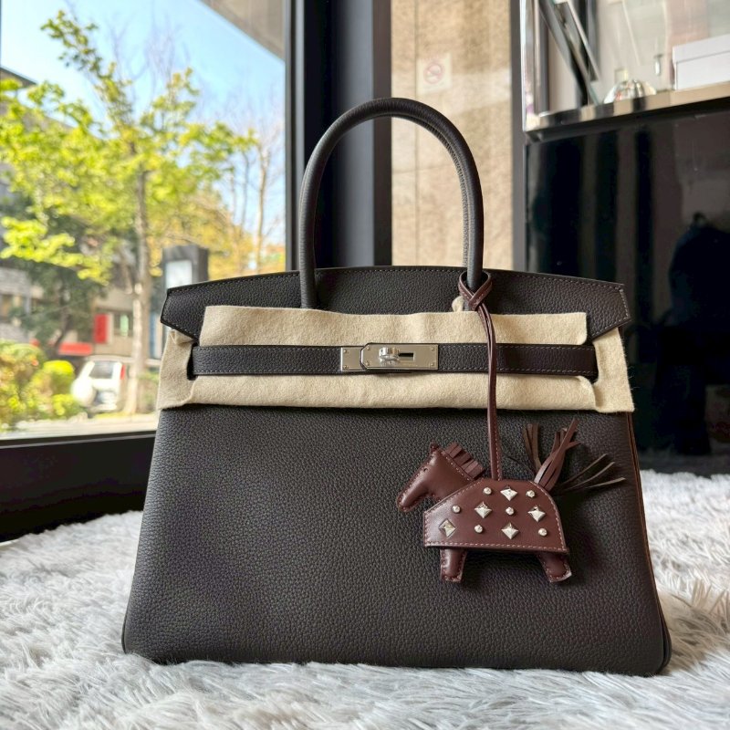 全新 HERMES RODEO Rock PM AC色 馬鞍紅/紅棕 小型 銀扣 鉚釘 小馬 吊飾 現貨-4