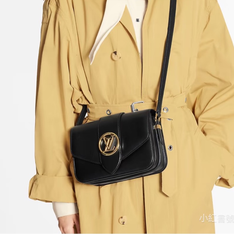 明星同款😎超低價💯Lv路易威登黑金pont9郵差包單肩斜挎包-3