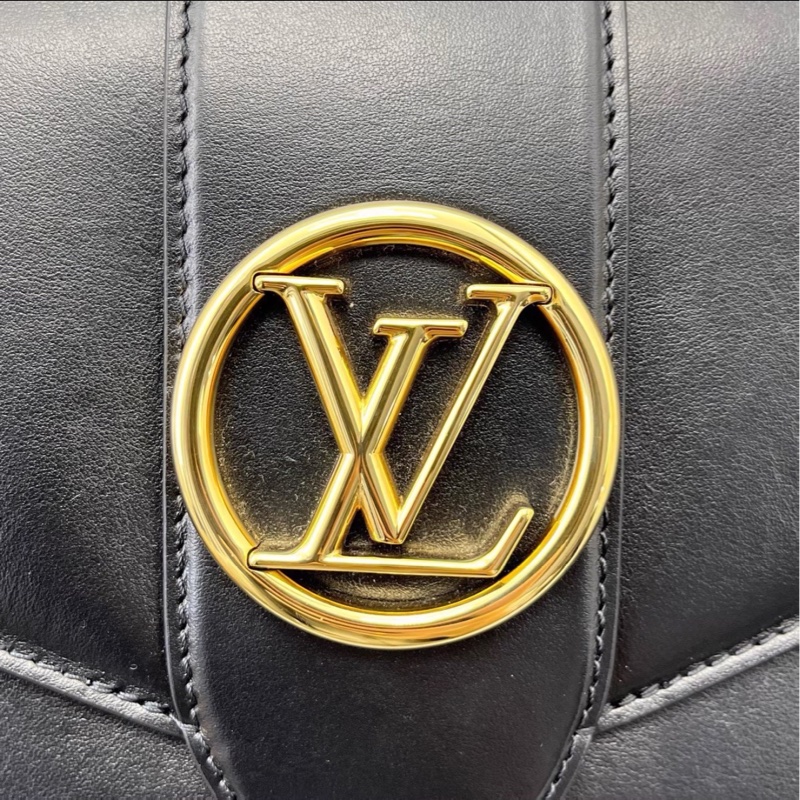 明星同款😎超低價💯Lv路易威登黑金pont9郵差包單肩斜挎包-11