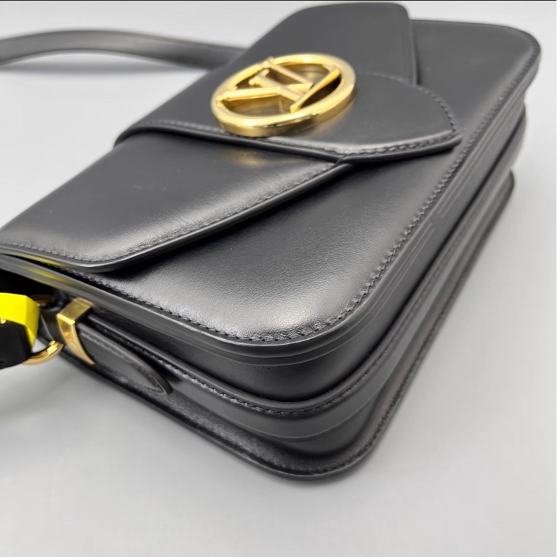 明星同款😎超低價💯Lv路易威登黑金pont9郵差包單肩斜挎包-12