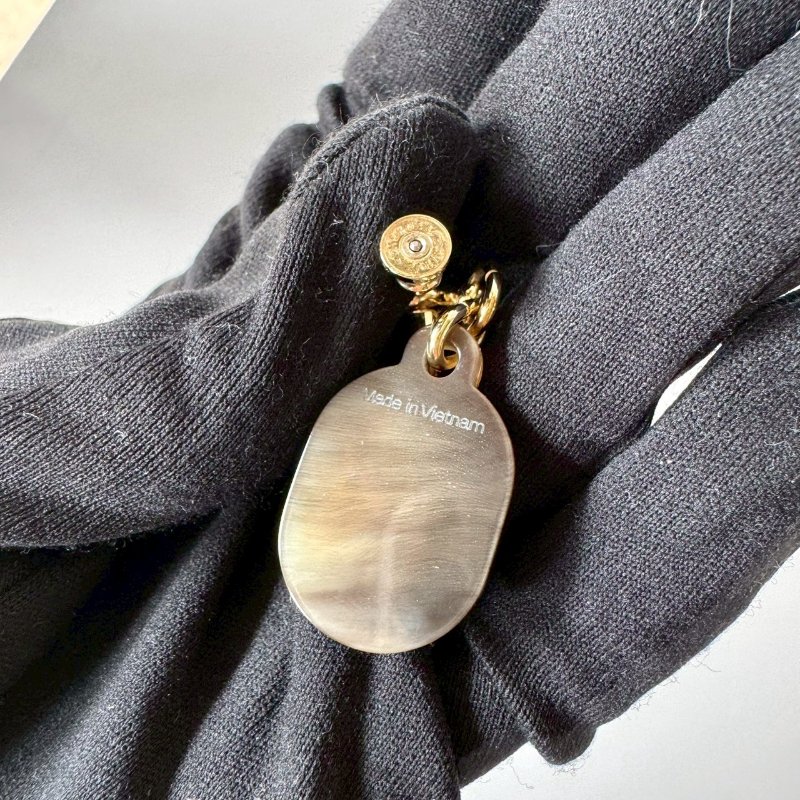 Hermès Chaine d'Ancre 豬鼻子 龜背 水牛角 金扣 耳環-6