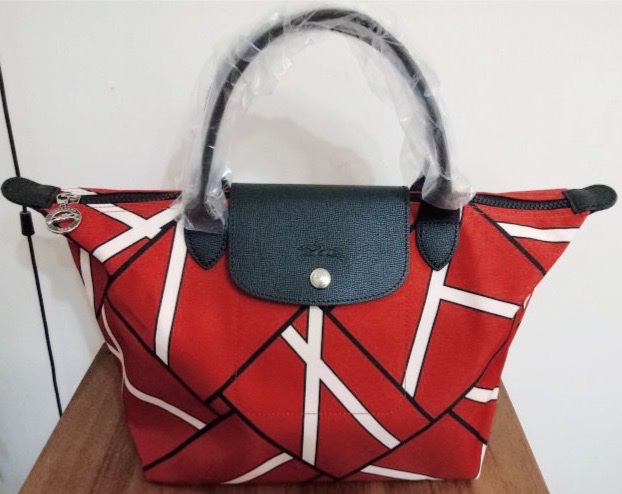 法國LONGCHAMP 幾何圖形手提袋 全新現貨托特包 38.5cm-3