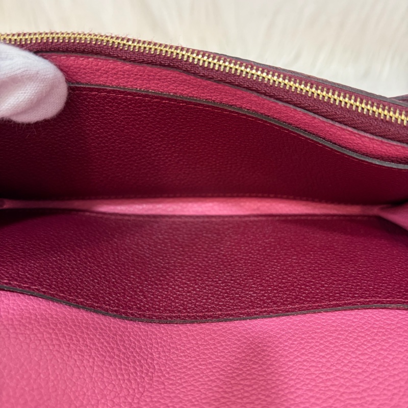 LV M62015 EMILIE 經典花紋全皮革壓紋扣式長夾.葡萄紫 停產-40