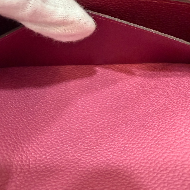 LV M62015 EMILIE 經典花紋全皮革壓紋扣式長夾.葡萄紫 停產-43