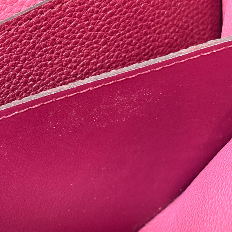 LV M62015 EMILIE 經典花紋全皮革壓紋扣式長夾.葡萄紫 停產-44