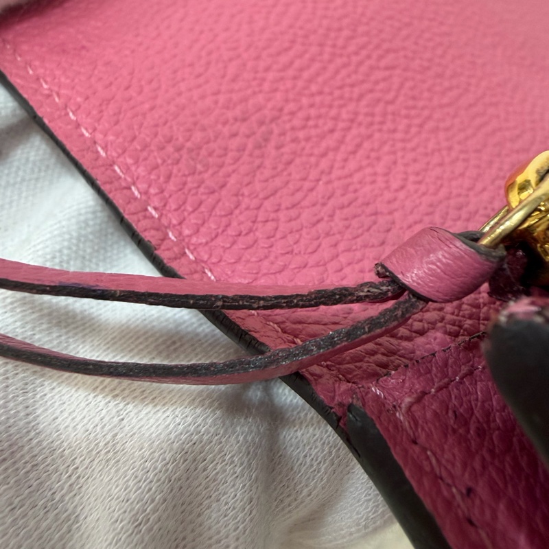 LV M62015 EMILIE 經典花紋全皮革壓紋扣式長夾.葡萄紫 停產-12