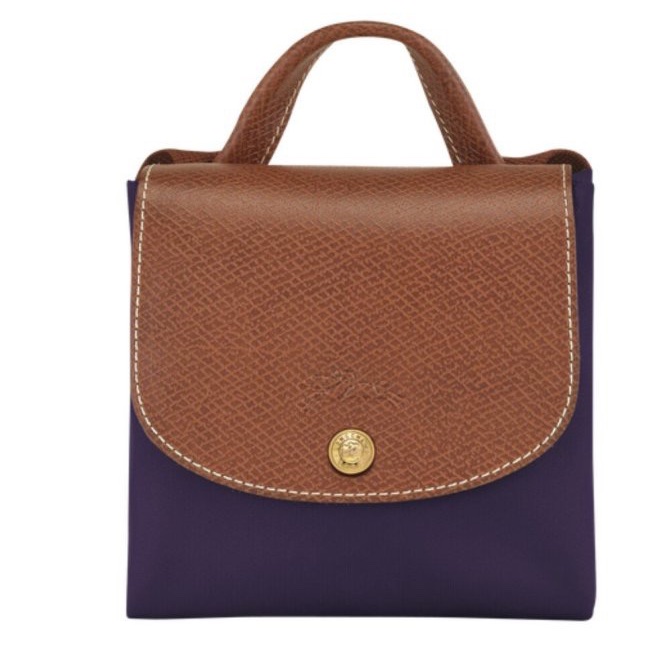 LONGCHAMP LE PLIAGE~全新未用後背包（藍莓色）全新現貨-3