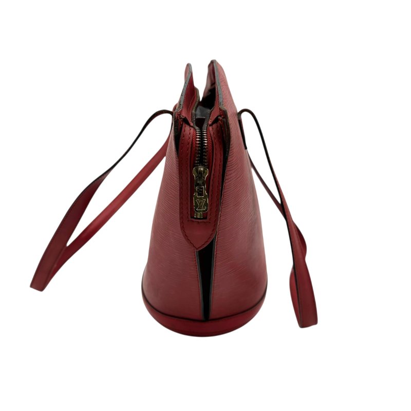 【美收精品】LOUIS VUITTON 紅色水波紋肩背包扇形貝殼包 C-283【隔月月中將轉賣至日本 上架期限30天】-3