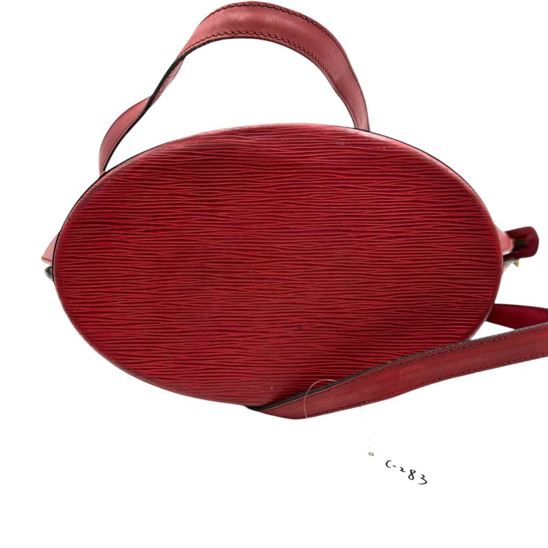 【美收精品】LOUIS VUITTON 紅色水波紋肩背包扇形貝殼包 C-283【隔月月中將轉賣至日本 上架期限30天】-4