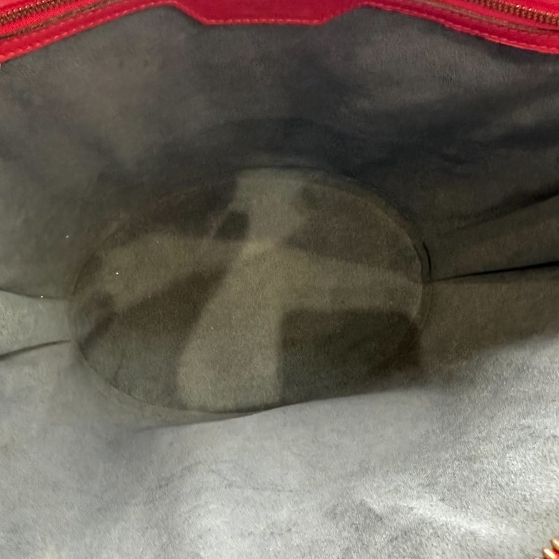 【美收精品】LOUIS VUITTON 紅色水波紋肩背包扇形貝殼包 C-283【隔月月中將轉賣至日本 上架期限30天】-8