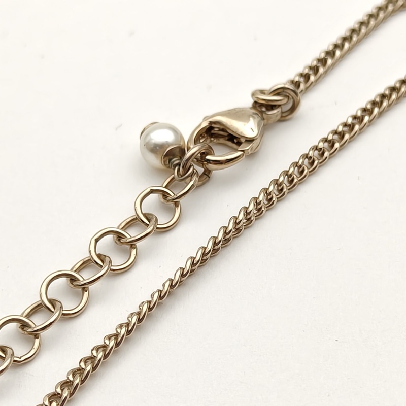 CHANEL 合金23A珍珠包包吊墜項鏈-4