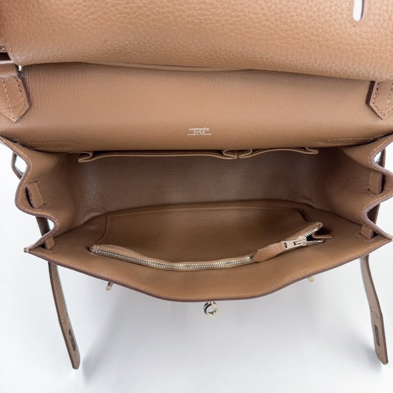 HERMES棕色銀釦T/C吉普賽28/H061784(男女通用!!)-7