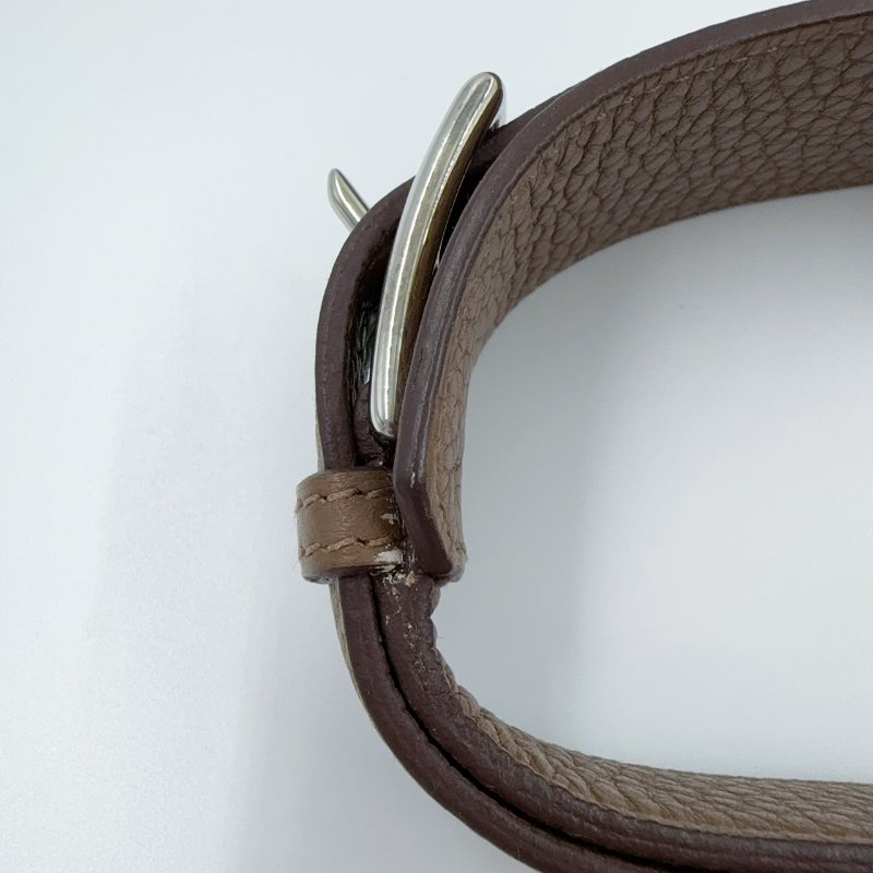 HERMES棕色銀釦T/C吉普賽28/H061784(男女通用!!)-19