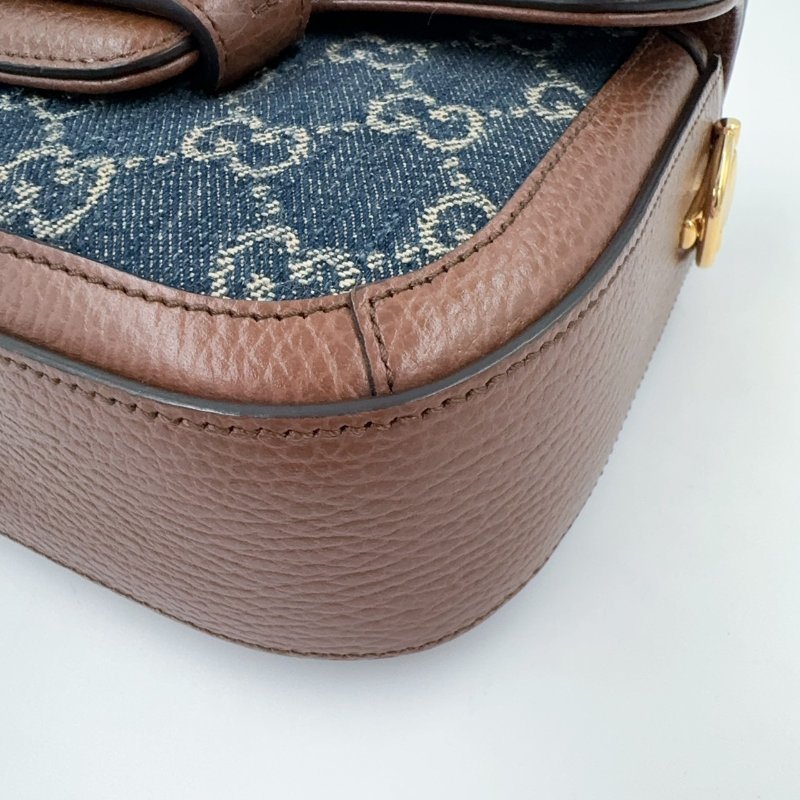 GUCCI丹寧牛仔布 Horsebit 1955 迷你側背包658574-11