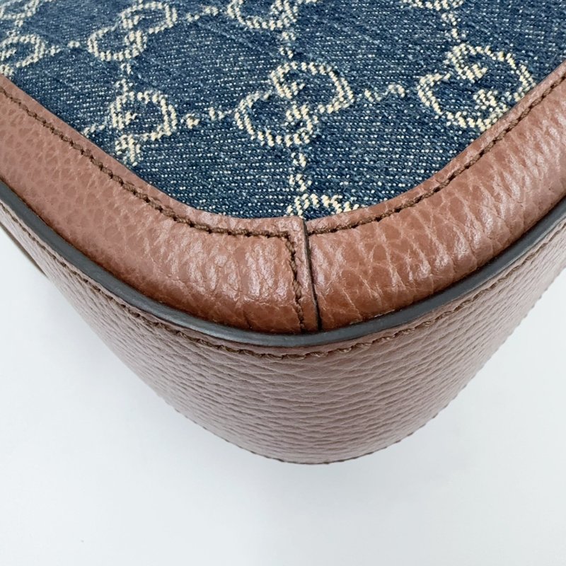 GUCCI丹寧牛仔布 Horsebit 1955 迷你側背包658574-13