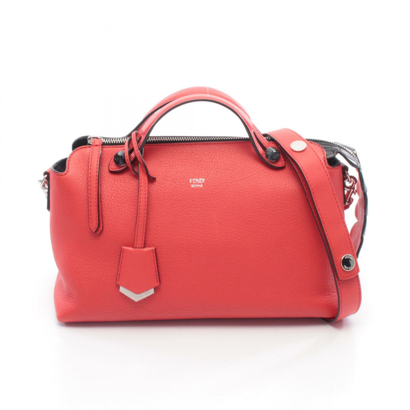 FENDI BY THE WAY 中型 2Way 肩挎包,異國皮革,紅黑配色-0