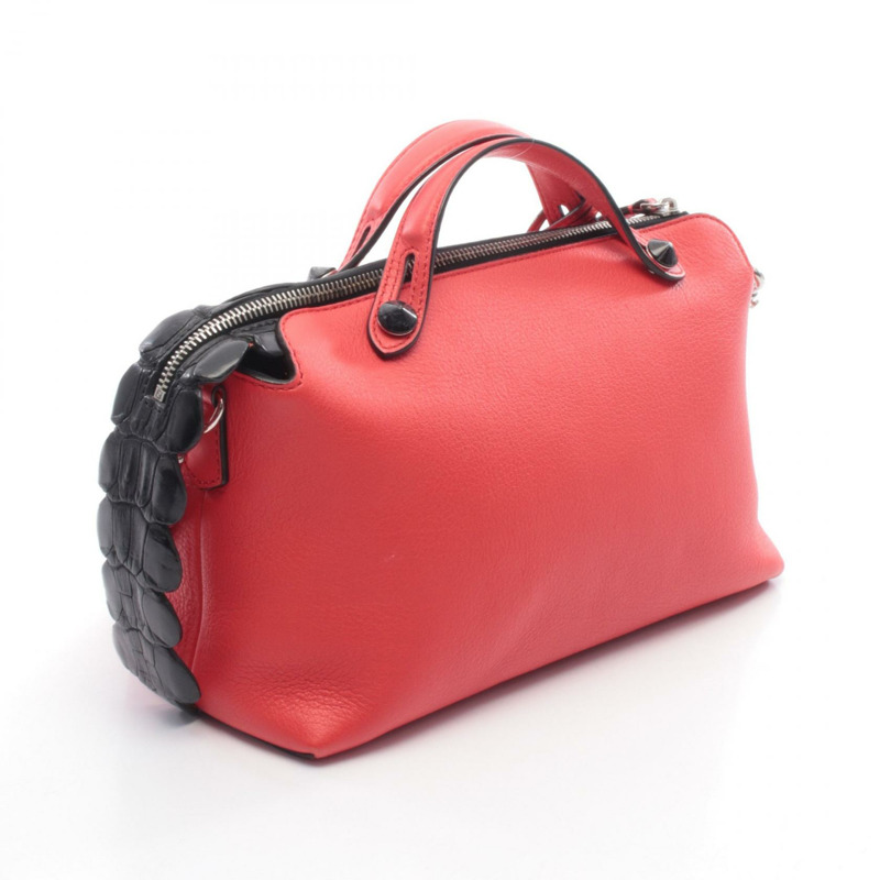 FENDI BY THE WAY 中型 2Way 肩挎包,異國皮革,紅黑配色-1