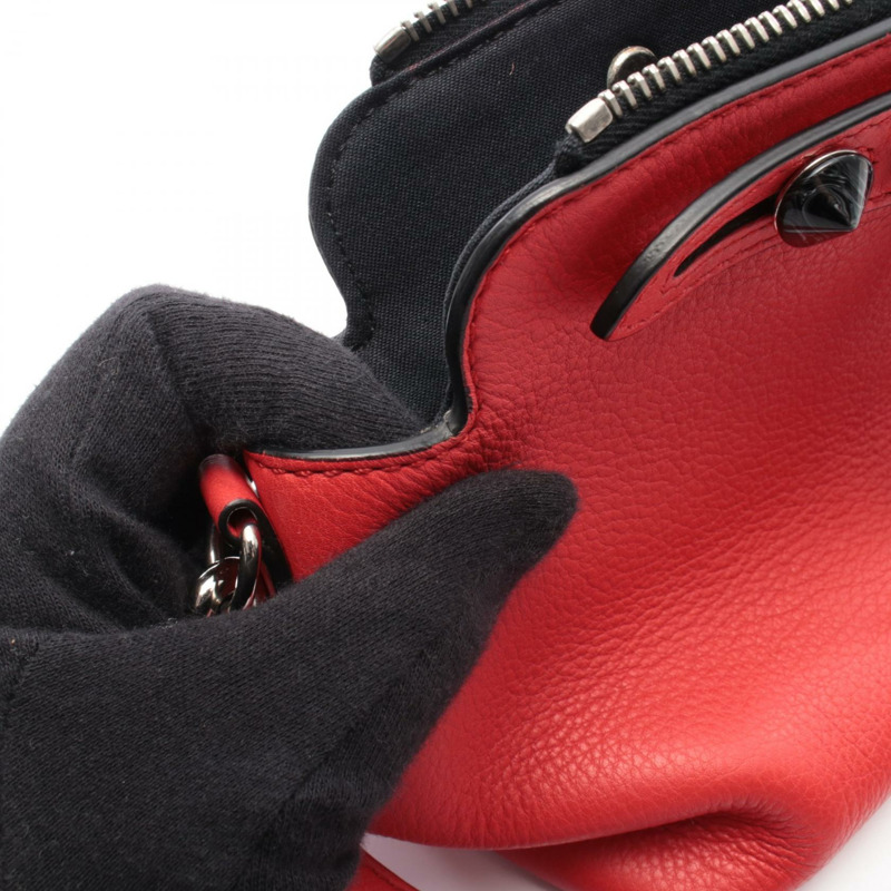 FENDI BY THE WAY 中型 2Way 肩挎包,異國皮革,紅黑配色-6