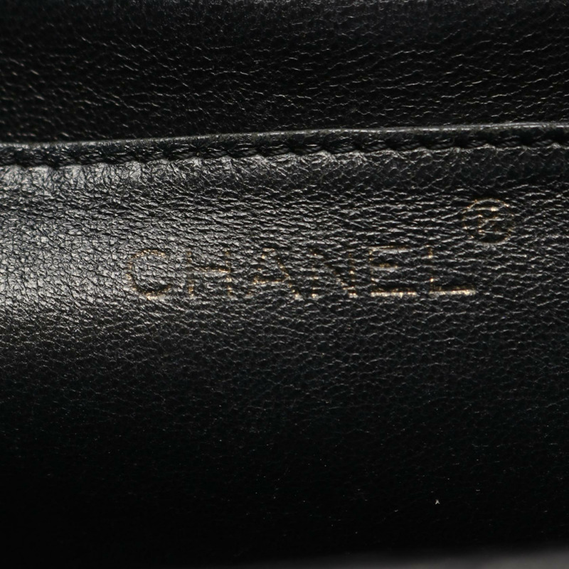 香奈兒 (CHANEL) Matelasse 手提包 A12397,黑色小牛皮,二手,女士,金色五金配件,CC-3