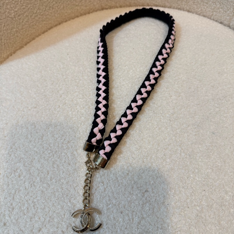 Chanel black pink belt-2