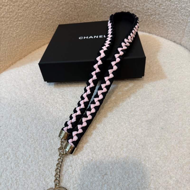Chanel black pink belt-3