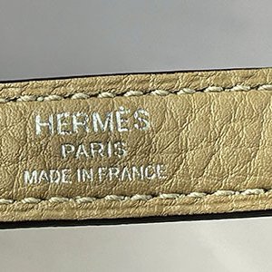 ＊奢華大道國際精品＊【H0423】HERMES風衣卡其色S2 TC牛皮 BOLIDE 31CM 銀釦兩用包-10