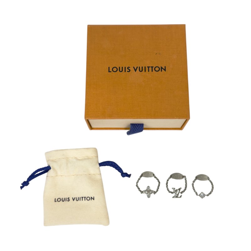 LOUIS VUITTON Lady LV 水鑽 戒指組合(一套3隻)-1
