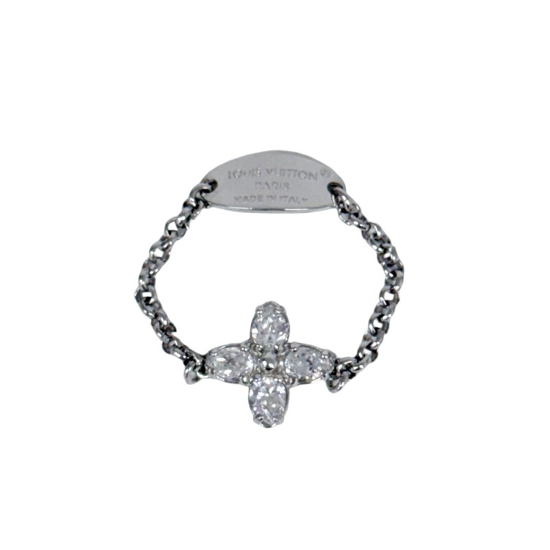 LOUIS VUITTON Lady LV 水鑽 戒指組合(一套3隻)-2