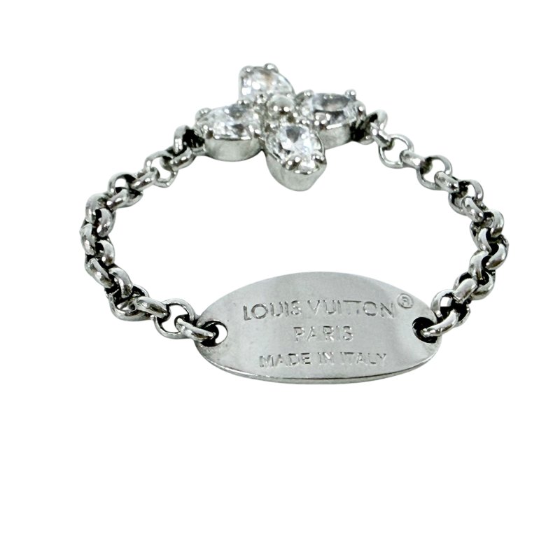 LOUIS VUITTON Lady LV 水鑽 戒指組合(一套3隻)-9