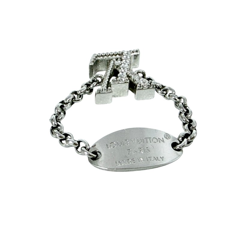 LOUIS VUITTON Lady LV 水鑽 戒指組合(一套3隻)-10