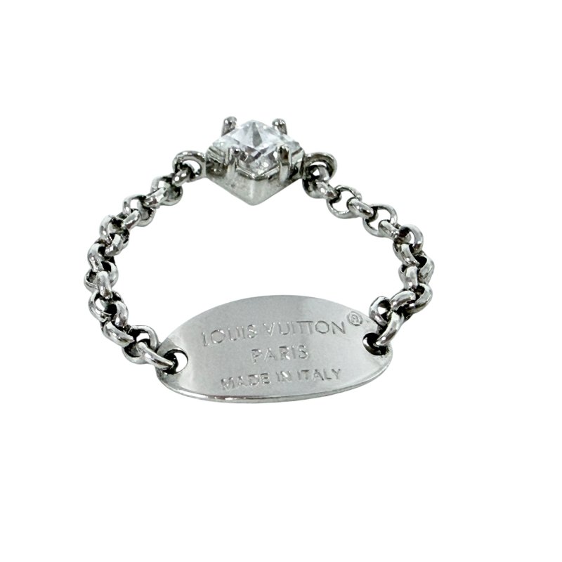 LOUIS VUITTON Lady LV 水鑽 戒指組合(一套3隻)-11