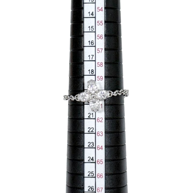 LOUIS VUITTON Lady LV 水鑽 戒指組合(一套3隻)-16