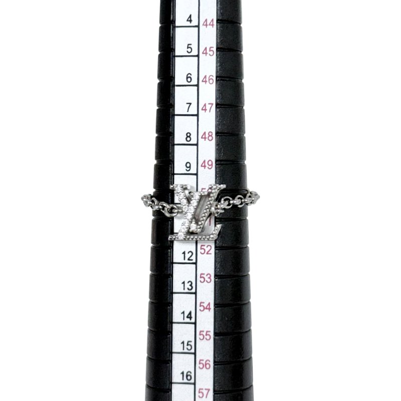 LOUIS VUITTON Lady LV 水鑽 戒指組合(一套3隻)-17