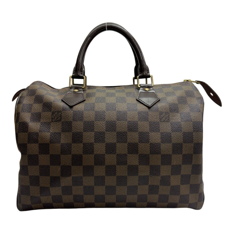 棕色 棋盤格帆布 Speedy 30 波士頓 手提包【LOUIS VUITTON LV 路易威登】 N41531-2