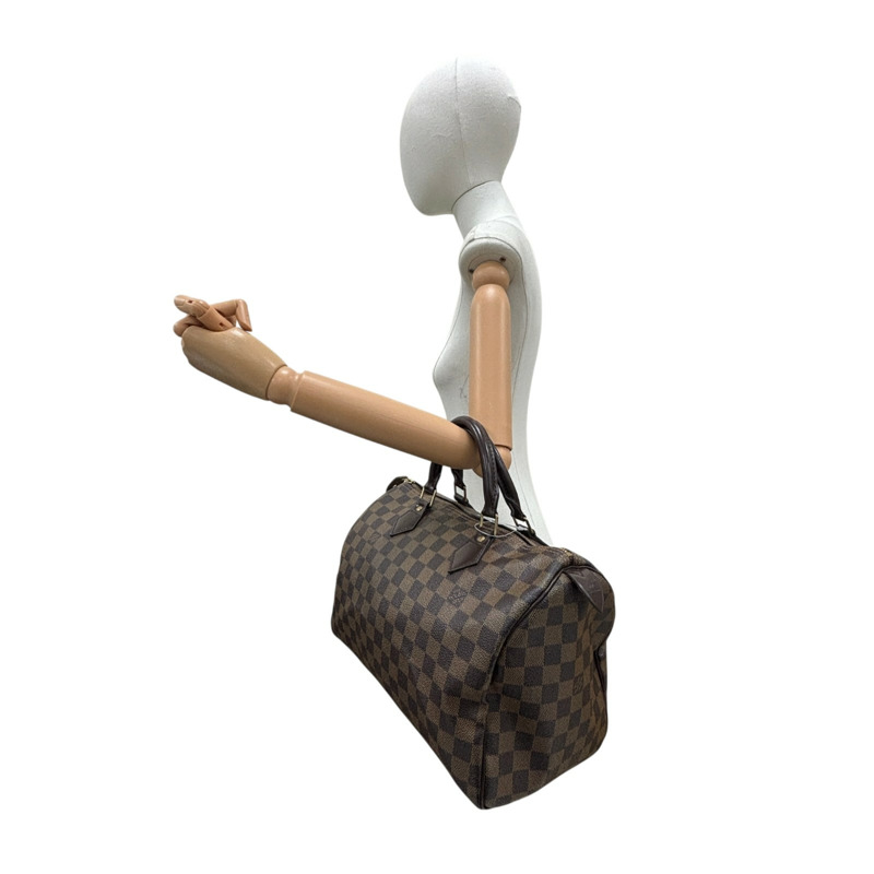 棕色 棋盤格帆布 Speedy 30 波士頓 手提包【LOUIS VUITTON LV 路易威登】 N41531-8