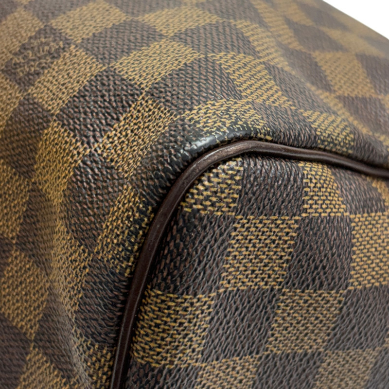 棕色 棋盤格帆布 Speedy 30 波士頓 手提包【LOUIS VUITTON LV 路易威登】 N41531-12