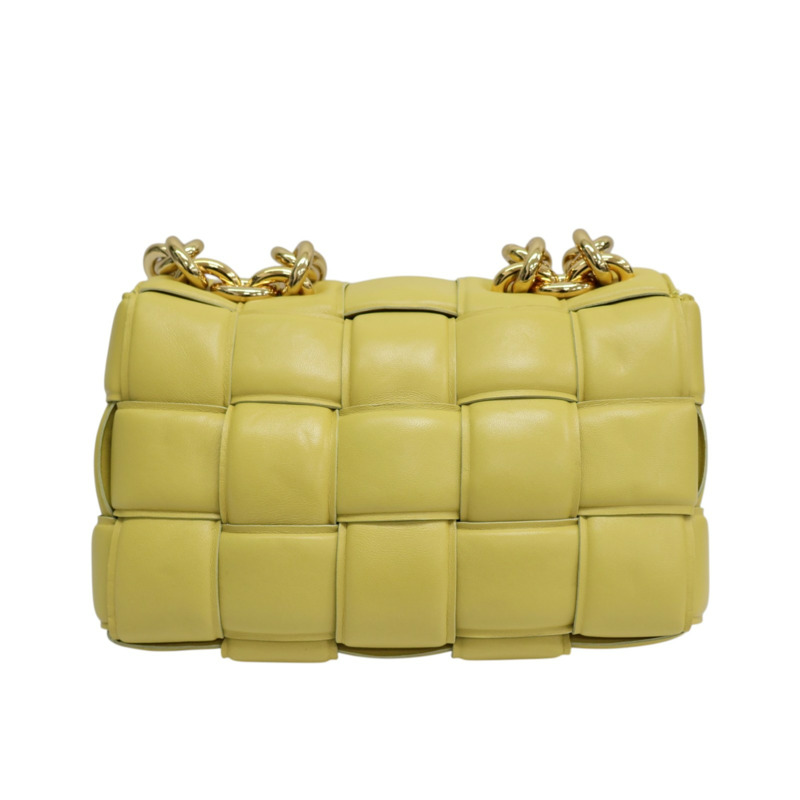 黃色 編織羊皮 The Chain Cassette 兩用包 631421【BOTTEGA VENETA BV 寶緹嘉】 631421-1