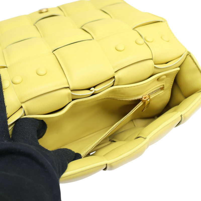 黃色 編織羊皮 The Chain Cassette 兩用包 631421【BOTTEGA VENETA BV 寶緹嘉】 631421-5
