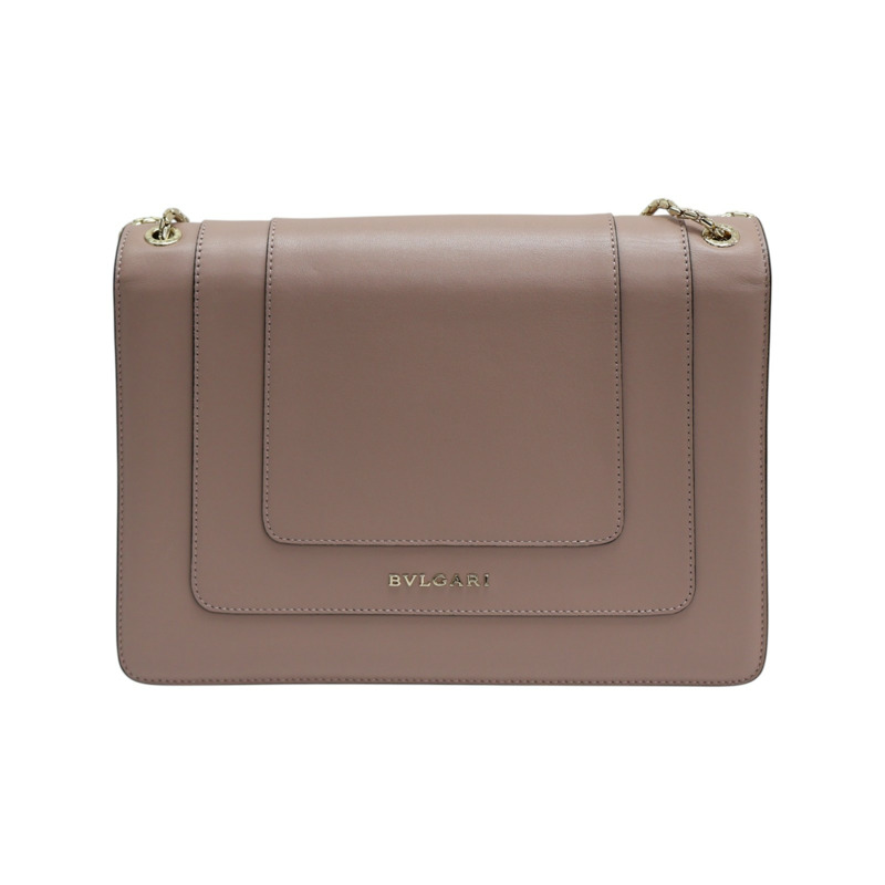 藕粉色牛皮 Serpenti Forever 肩背包【BVLGARI 寶格麗】 280153-1